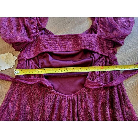 Women's lace dress large nwt Altered States large burgundy sexy cocktail - Picture 5 of 8